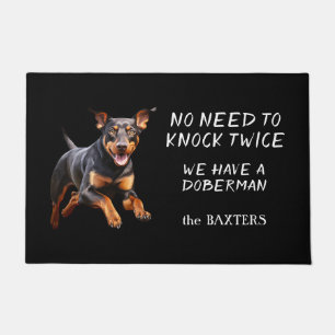 Funny Doberman Pinscher Hund muss nicht zweimal kl Fußmatte