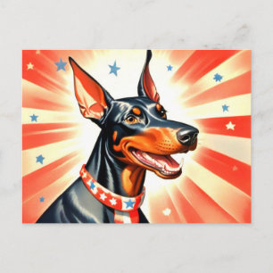 Funny Doberman Pinscher Postkarte