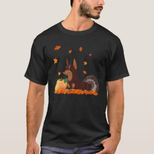 Funny Doberman Turkey Kostume Erntedank Geschenk T-Shirt