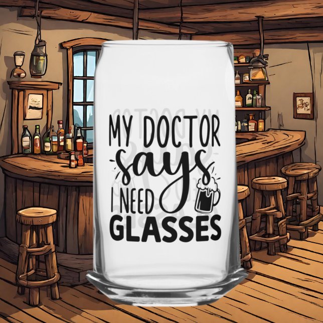 Funny Doctor Brille Wortart Dosenglas (Von Creator hochgeladen)