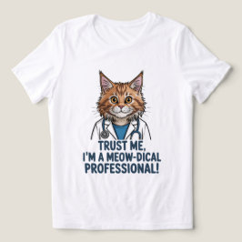Funny Doctor Cat Medical Humor Illustration Tri-Blend Shirt