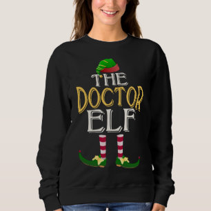 Funny Doctor Elf Hat Family Group Weihnachts-Party Sweatshirt