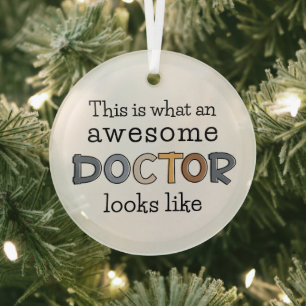 Funny Doctor Gifts Phantastischer Arzt Ornament Aus Glas