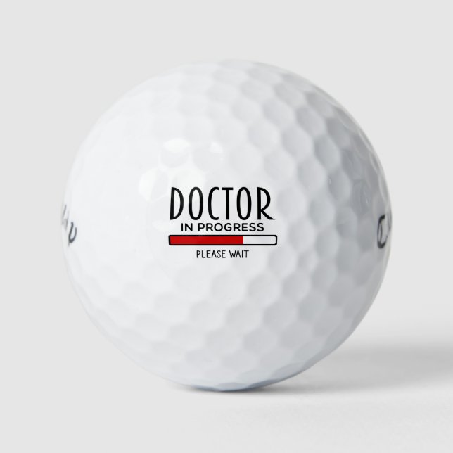 Funny Doctor in Progress Med School Student Golfball (Vorderseite)