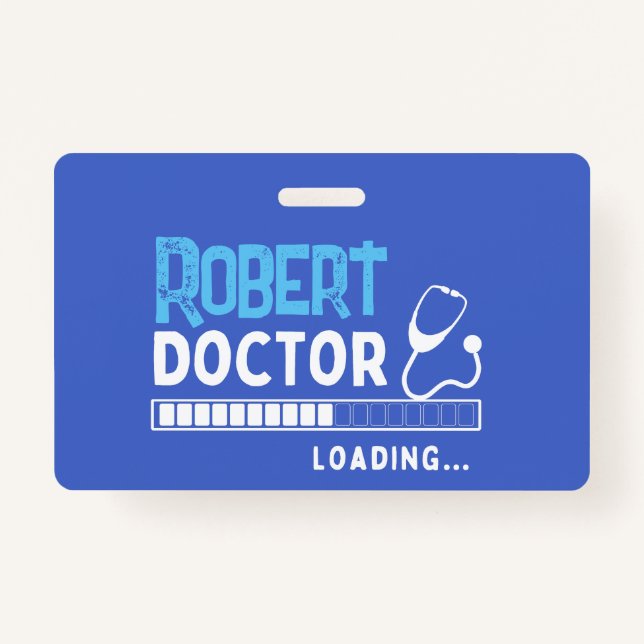 Funny Doctor Loading Bar Medical Future Doctor Ausweis (Vorderseite)