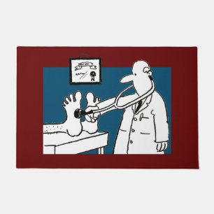 Funny Doctor mit seinem Stethoscope Fußmatte