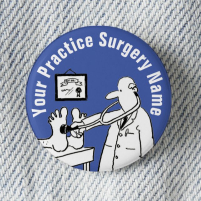 Funny Doctor mit Stethoscope. Medizinische Praxis Button (Von Creator hochgeladen)