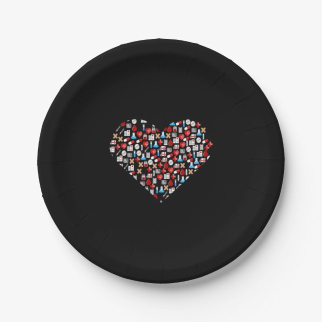 Funny Doctor Nurse print Geschenk Medizinischer Ac Pappteller (Vorderseite)