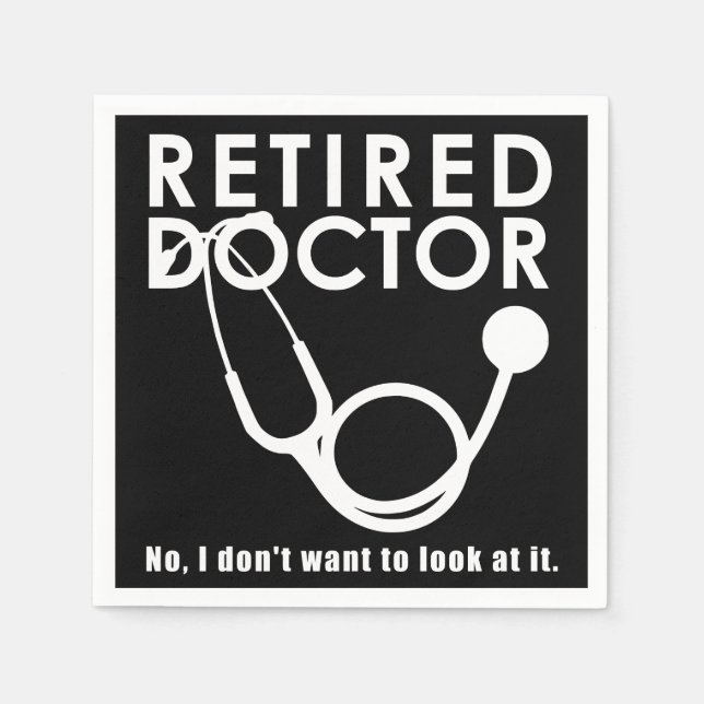 Funny Doctor Retirement Medical Theme Serviette (Vorderseite)