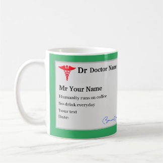 Funny Doctor Rezept Custom Coffee Tasse