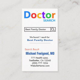Funny Doctor Search Advertising  Visitenkarte