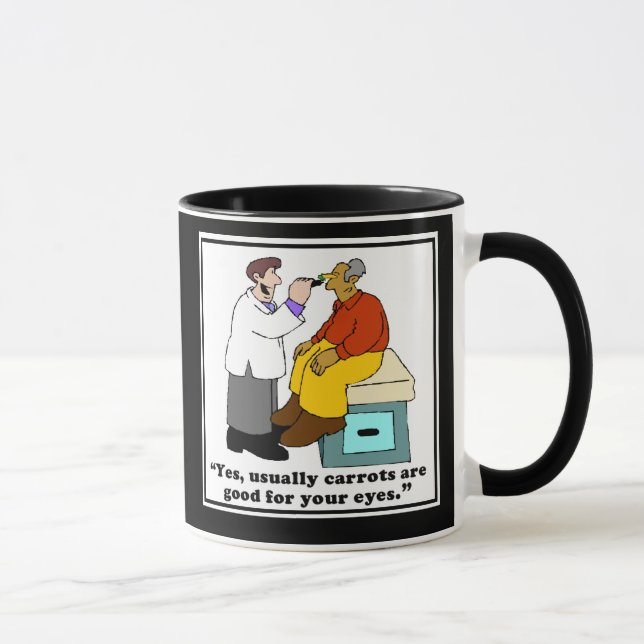 Funny Doctor Tasse oder Optometristin Tasse - Karo (Rechts)