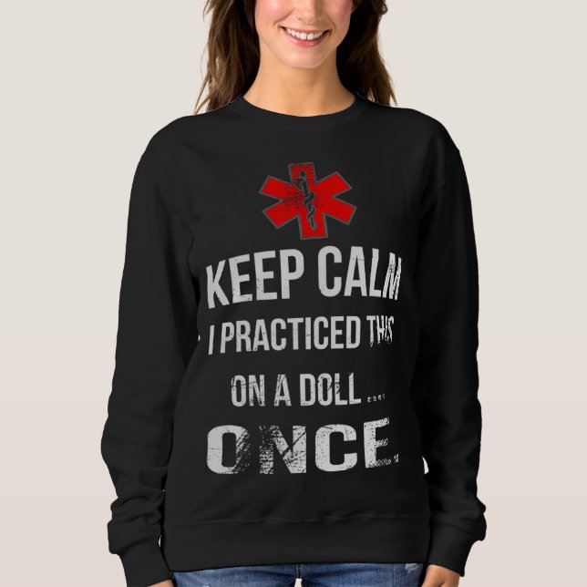 Funny doctor's helper, nurse design for women sweatshirt (Vorderseite)