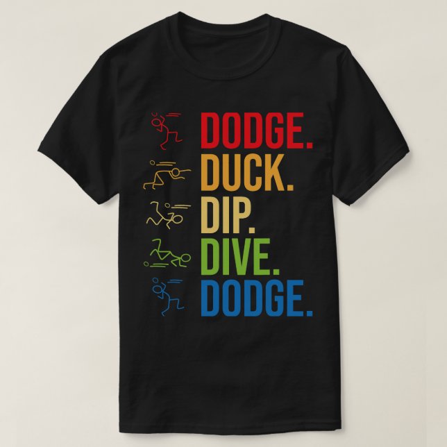 Funny Dodgeball Player Ball Game Dodgeballer T-Shirt (Design vorne)