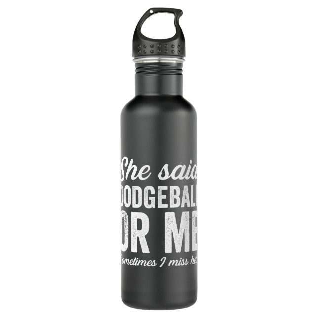 Funny Dodgeball Player Coach Hobby Hobbyist Joke Edelstahlflasche (Vorderseite)