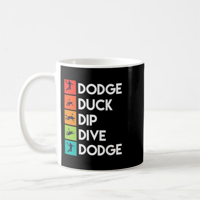 Funny Dodgeball Player Quotes Apparel Dodge Ball Kaffeetasse (Links)