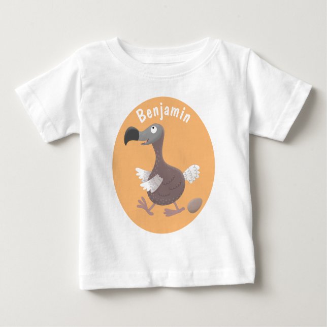 Funny dodo Vogel Cartoon Illustration Baby T-shirt (Vorderseite)