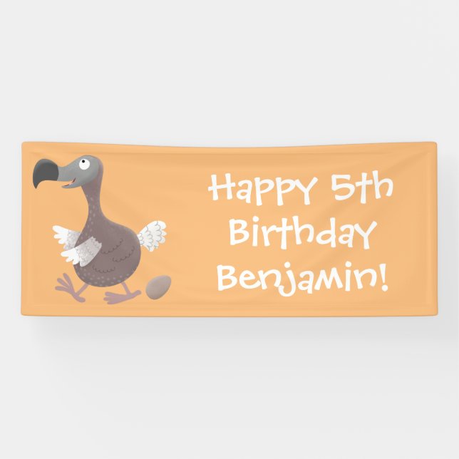 Funny dodo Vogel Cartoon Illustration Banner (Horizontal)