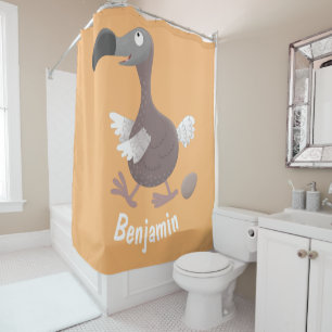 Funny dodo Vogel Cartoon Illustration Duschvorhang