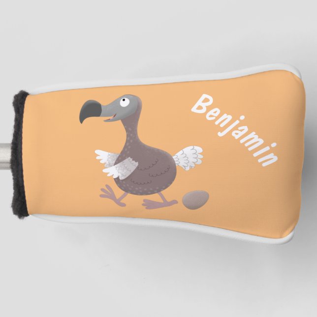 Funny dodo Vogel Cartoon Illustration Golf Headcover (Vorderseite)