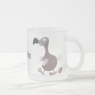 Funny dodo Vogel Cartoon Illustration Mattglastasse