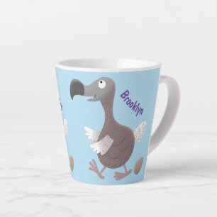 Funny dodo Vogel Cartoon Illustration Milchtasse