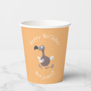 Funny dodo Vogel Cartoon Illustration Pappbecher