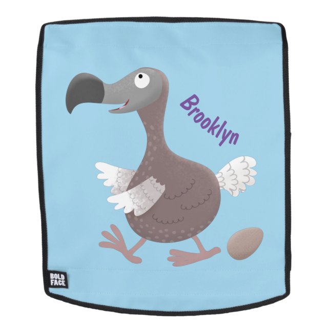 Funny dodo Vogel Cartoon Illustration Rucksack (Abnehmbare Front)