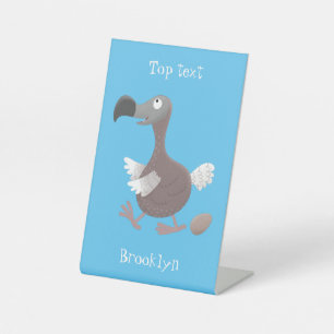 Funny dodo Vogel Cartoon Illustration Sockelschild