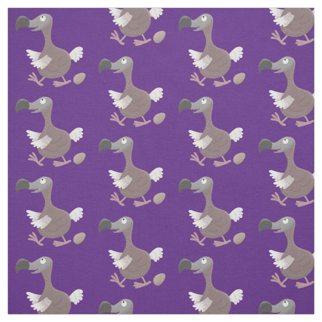 Funny dodo Vogel Cartoon Illustration Stoff (Muster)