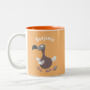 Funny dodo Vogel Cartoon Illustration Zweifarbige Tasse