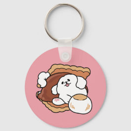 Funny Dog and S’more Design – Kawaii Pet Lover Pun Schlüsselanhänger