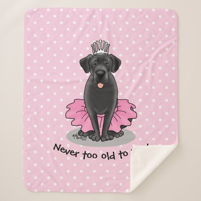 Funny Dog Ballett Princess Black Lab Retriever Sherpadecke (Vorderseite)