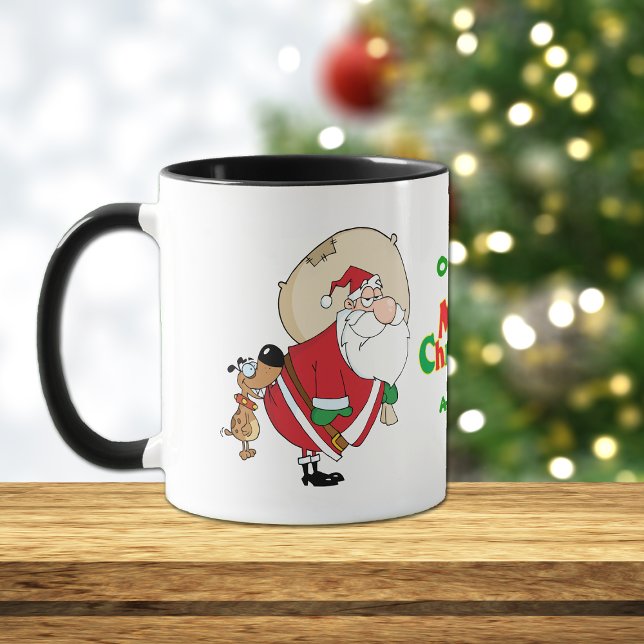 Funny Dog Biting Weihnachten Tasse (Von Creator hochgeladen)