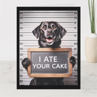 FUNNY DOG BRTHDAY MUGSHOT GREETING CARD KARTE