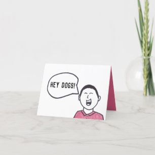 Funny Dog Caller Happy Birthday Card Karte