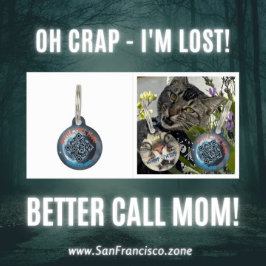 Funny Dog Cat Spaß Personalisierte Details & QR Co Haustiermarke