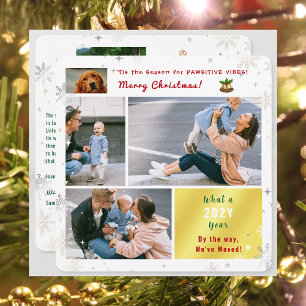 Funny Dog Cat Wir haben neue Zuhause 5 Fotos versc Feiertagskarte