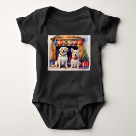Funny Dog Christmas Baby Bodysuit Baby Strampler