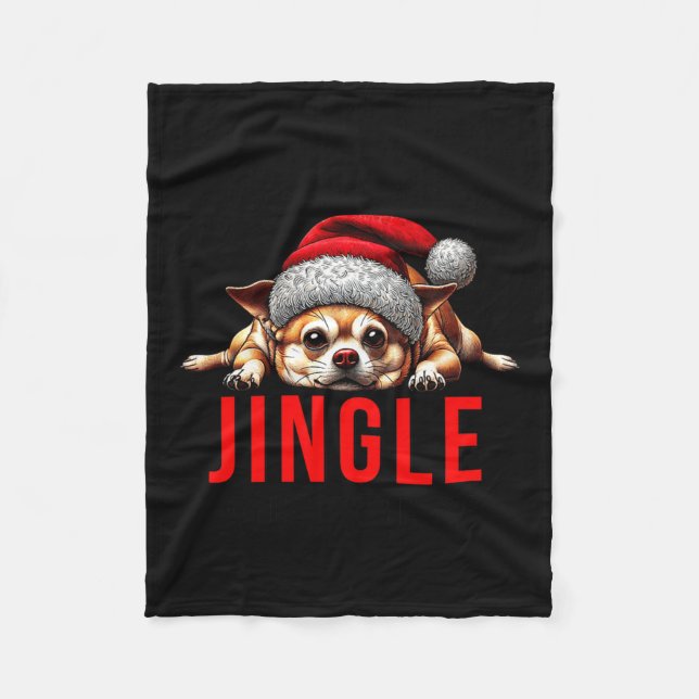 Funny Dog Christmas Chihuahua Premium Tri-blend  Fleecedecke (Vorderseite)