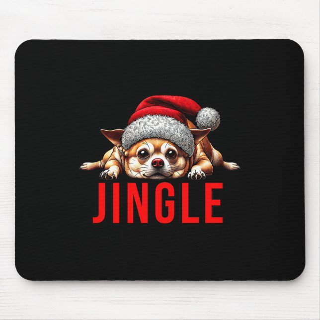 Funny Dog Christmas Chihuahua Premium Tri-blend  Mousepad (Vorne)