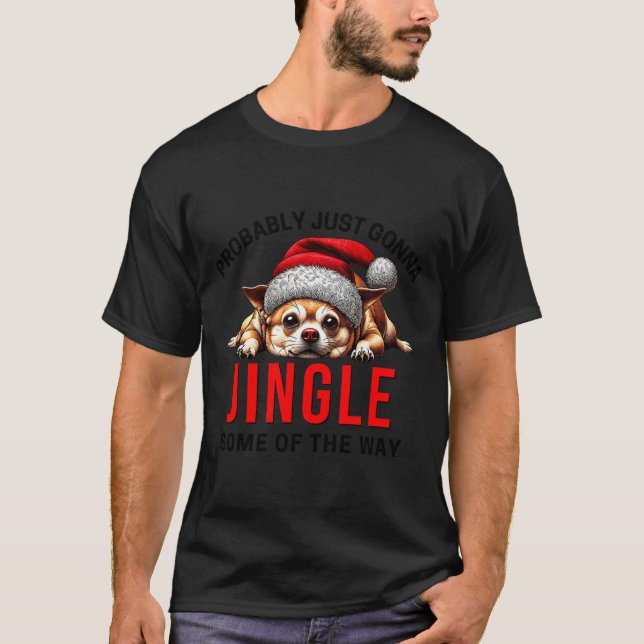 Funny Dog Christmas Chihuahua Premium Tri-blend  T-Shirt (Vorderseite)