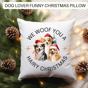 Funny Dog Christmas Kissen