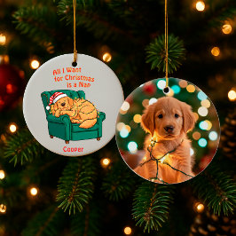 Funny Dog Christmas Ornament – Custom Pet Photo
