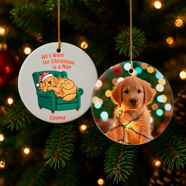 Funny Dog Christmas Ornament – Custom Pet Photo (Von Creator hochgeladen)