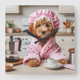 Funny Dog Clock Kaffee Wall Uhr