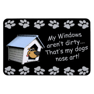 Funny Dog Comic - Nose Art Magnet