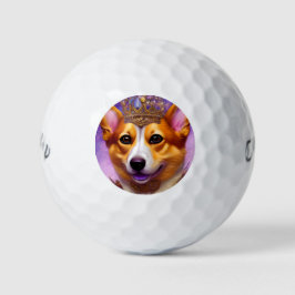 Funny Dog Custom Callaway Golf Balls | Corgi Queen Golfball