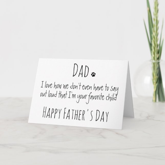 Funny Dog Dad Personalized Happy Father's Day Karte (Vorderseite)