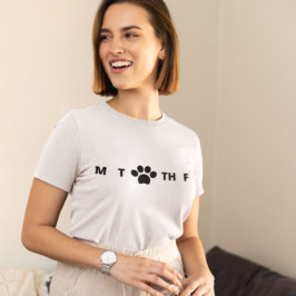Funny Dog Days of the Week Paw T - Shirt